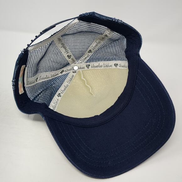 Aloha Snapback Trucker Hat Blue One Size Adjustable Lightweight Honolua Wahine - Picture 7 of 10